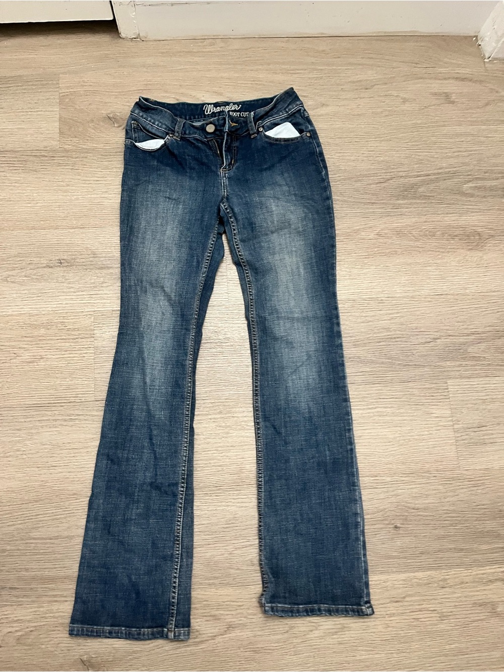 Wrangler Women's Blue Bootcut Flared Jeans - Classic Denim Size 3x34